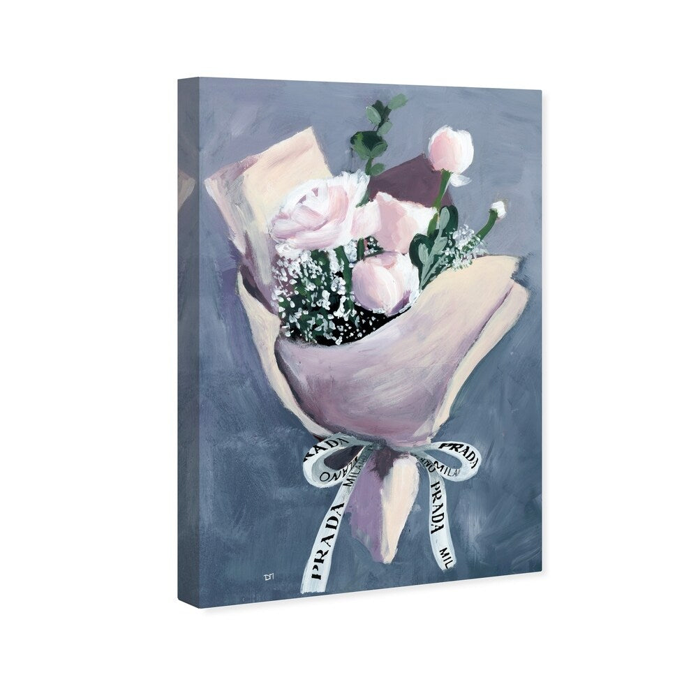 Oliver Gal 'Delivery For Her' Floral and Botanical Wall Art Canvas Print - Pink, Gray