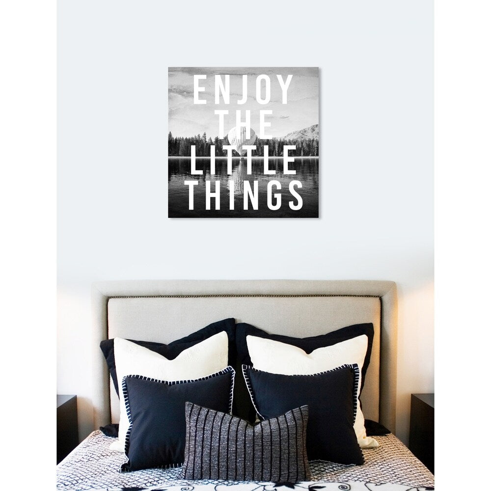 Oliver Gal 'Enjoy The View' Typography and Quotes Wall Art Canvas Print - Black, White