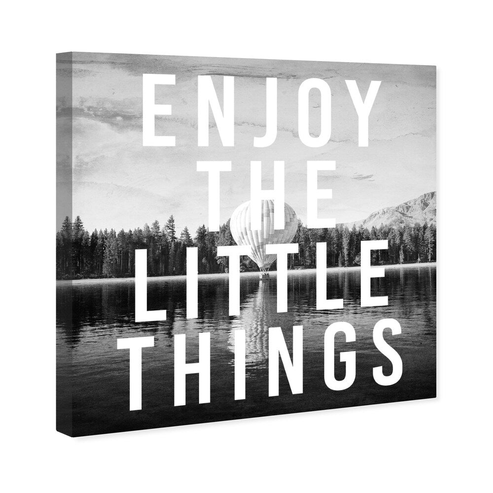Oliver Gal 'Enjoy The View' Typography and Quotes Wall Art Canvas Print - Black, White