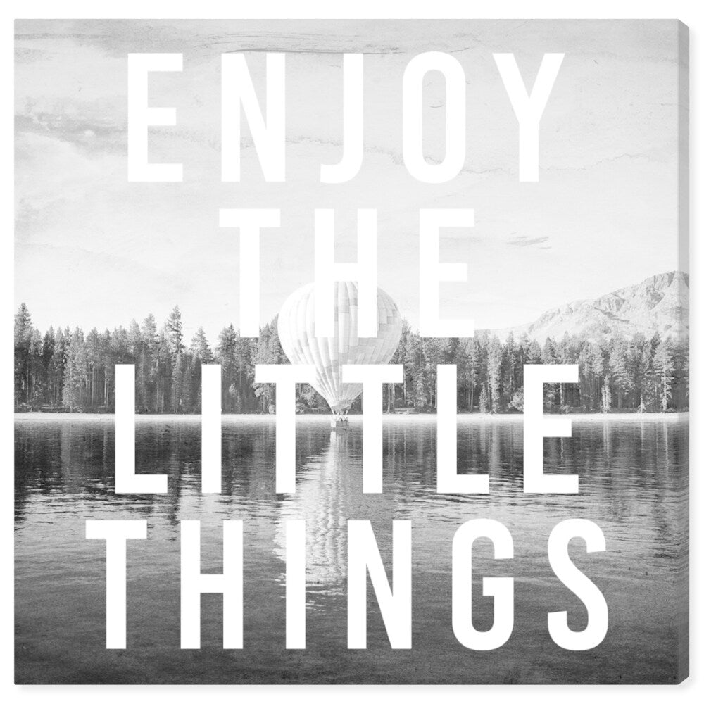 Oliver Gal 'Enjoy The View' Typography and Quotes Wall Art Canvas Print - Black, White