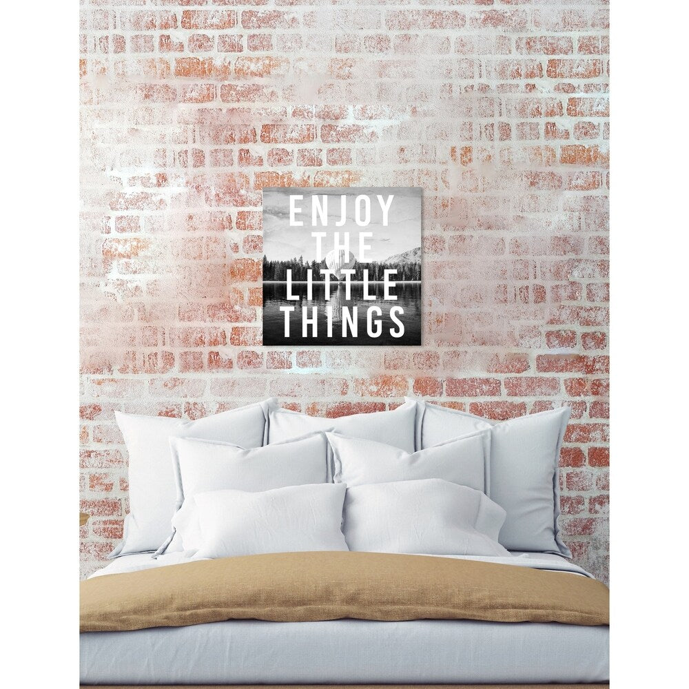 Oliver Gal 'Enjoy The View' Typography and Quotes Wall Art Canvas Print - Black, White