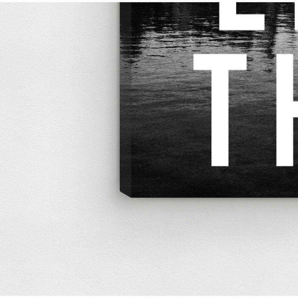 Oliver Gal 'Enjoy The View' Typography and Quotes Wall Art Canvas Print - Black, White