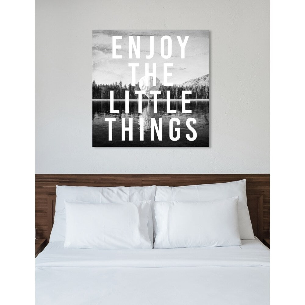 Oliver Gal 'Enjoy The View' Typography and Quotes Wall Art Canvas Print - Black, White