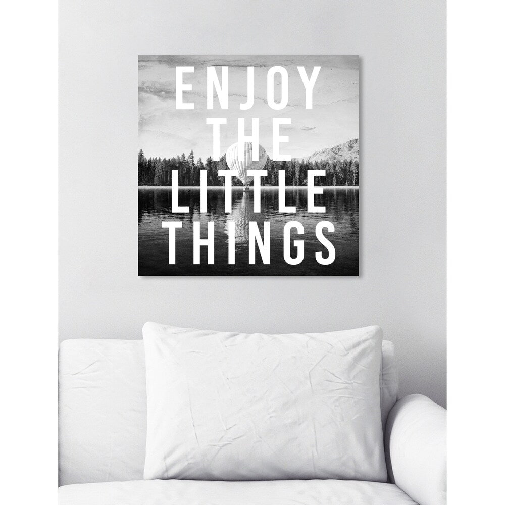 Oliver Gal 'Enjoy The View' Typography and Quotes Wall Art Canvas Print - Black, White