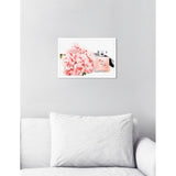 Oliver Gal 'Flowers and Perfume Glam' Floral Pink Contemporary Framed Wall Art Print