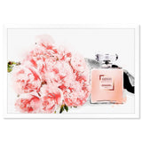 Oliver Gal 'Flowers and Perfume Glam' Floral Pink Contemporary Framed Wall Art Print