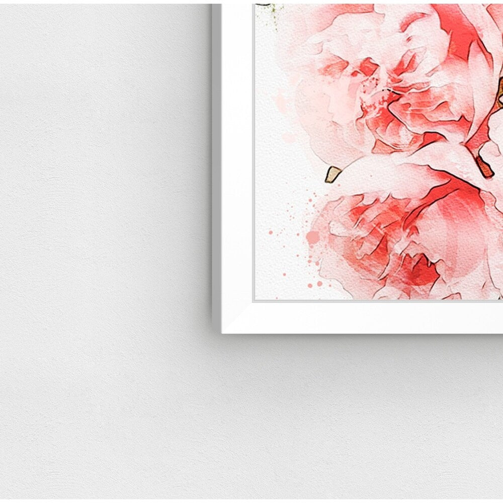 Oliver Gal 'Flowers and Perfume Glam' Floral Pink Contemporary Framed Wall Art Print