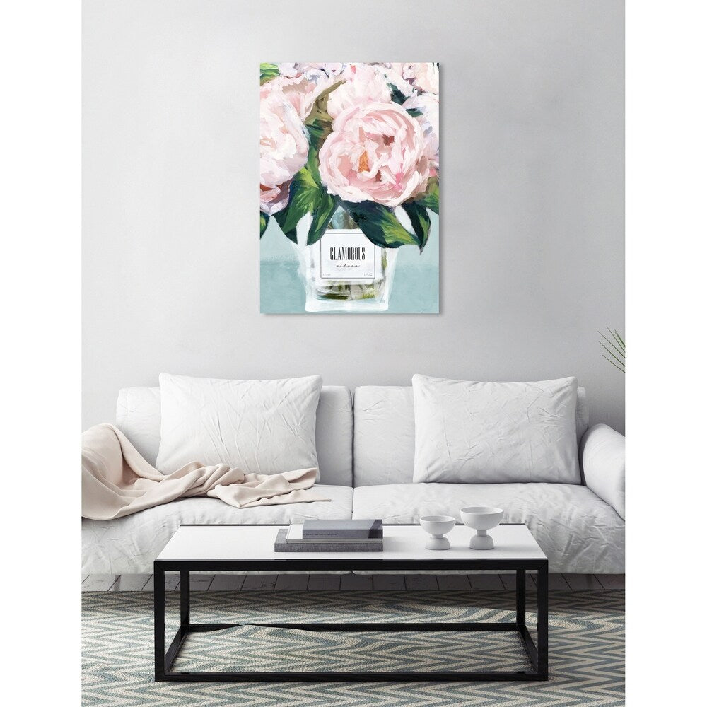 Oliver Gal 'Glamorous Milano Pastel' Floral and Botanical Wall Art Canvas Print - Pink, Green