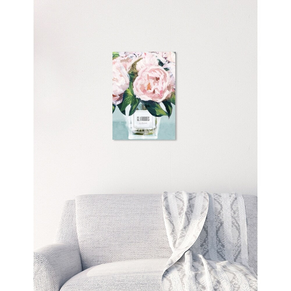 Oliver Gal 'Glamorous Milano Pastel' Floral and Botanical Wall Art Canvas Print - Pink, Green
