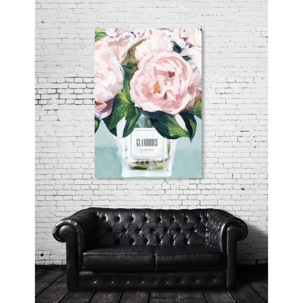 Oliver Gal 'Glamorous Milano Pastel' Floral and Botanical Wall Art Canvas Print - Pink, Green