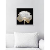 Oliver Gal 'Gold and Light Floral II' Floral Black/ Gold Framed Wall Art Print