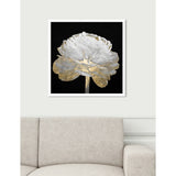 Oliver Gal 'Gold and Light Floral II' Floral Black/ Gold Framed Wall Art Print