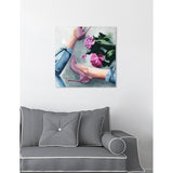 Oliver Gal 'Jeans and Heels' Fashion and Glam Wall Art Canvas Print - Pink, Blue