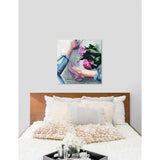 Oliver Gal 'Jeans and Heels' Fashion and Glam Wall Art Canvas Print - Pink, Blue