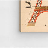 Oliver Gal 'La Tour Eiffel' Advertising Wall Art Canvas Print - Orange, Black