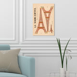 Oliver Gal 'La Tour Eiffel' Advertising Wall Art Canvas Print - Orange, Black