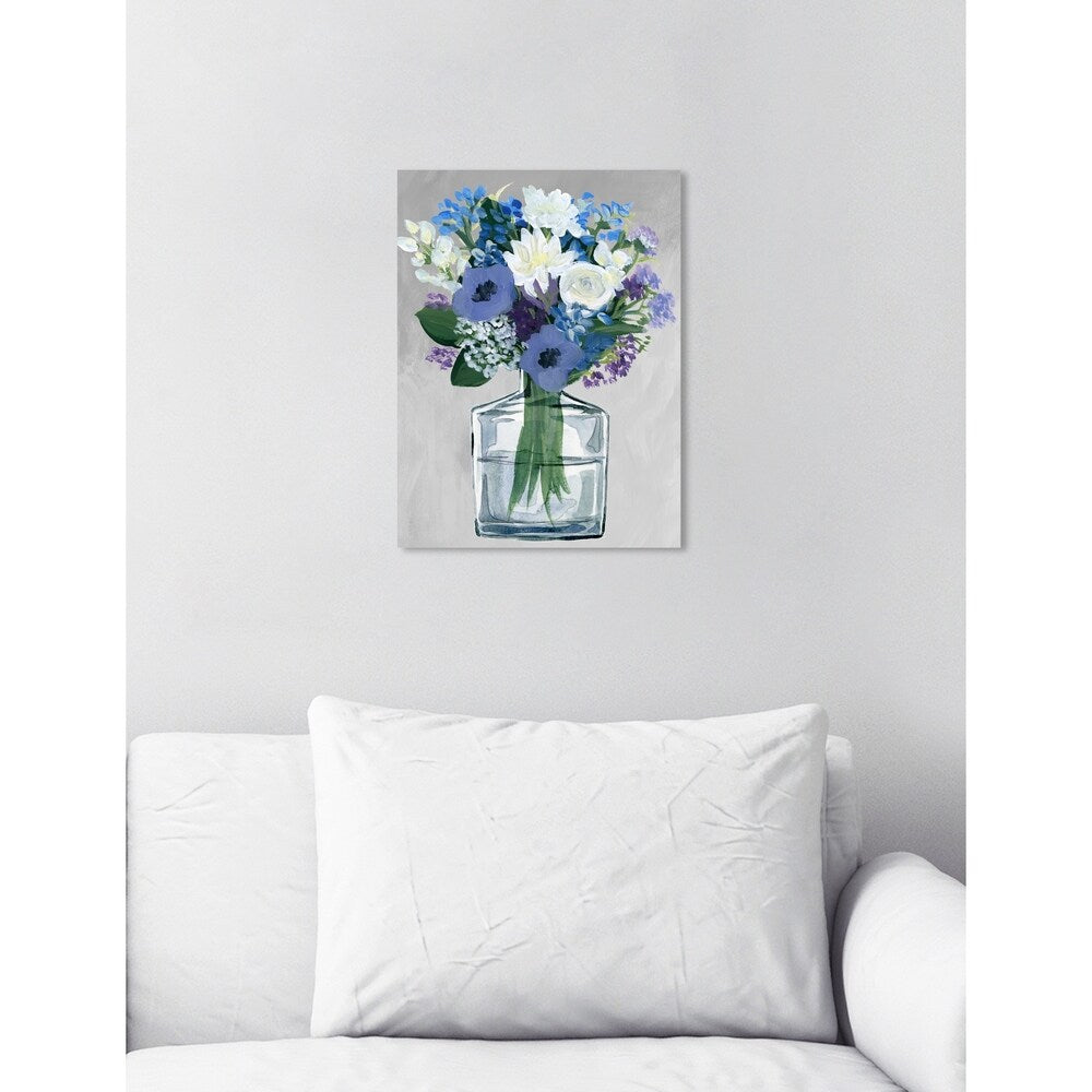 Oliver Gal 'Lavender Dream' Floral Blue Contemporary Wall Art Canvas Print