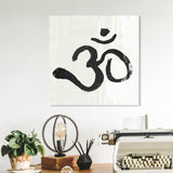 Oliver Gal 'Leather Om' Symbols and Objects Wall Art Canvas Print - Black, White