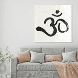 Oliver Gal 'Leather Om' Symbols and Objects Wall Art Canvas Print - Black, White