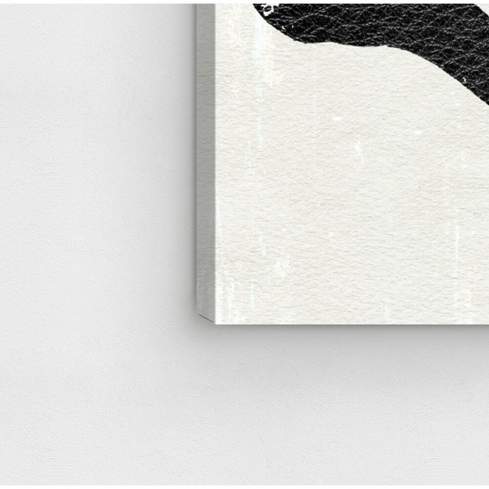 Oliver Gal 'Leather Om' Symbols and Objects Wall Art Canvas Print - Black, White