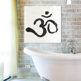 Oliver Gal 'Leather Om' Symbols and Objects Wall Art Canvas Print - Black, White