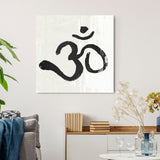 Oliver Gal 'Leather Om' Symbols and Objects Wall Art Canvas Print - Black, White
