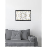 Oliver Gal 'Love in Stone Gold and White' Abstract Framed Wall Art Print