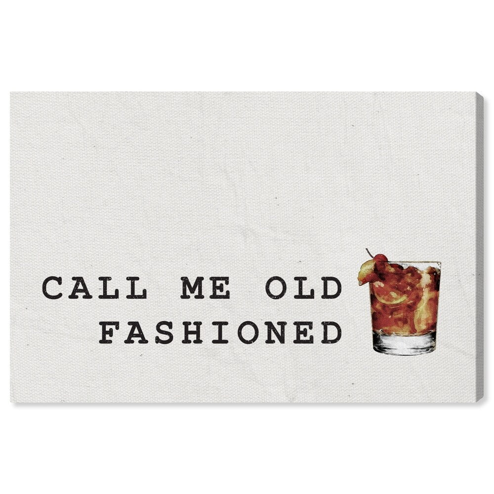 Oliver Gal 'Mr Old Fashioned' Drinks Wall Art Canvas Print