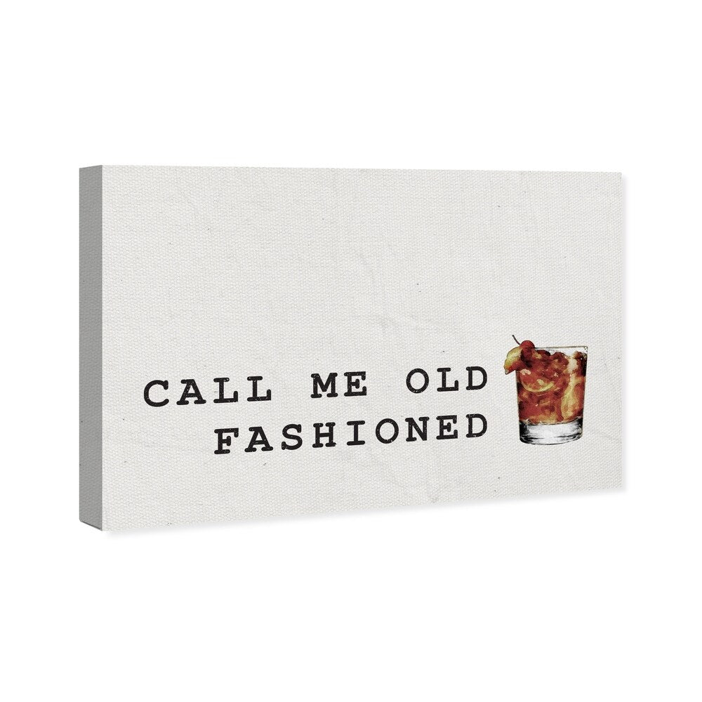 Oliver Gal 'Mr Old Fashioned' Drinks Wall Art Canvas Print