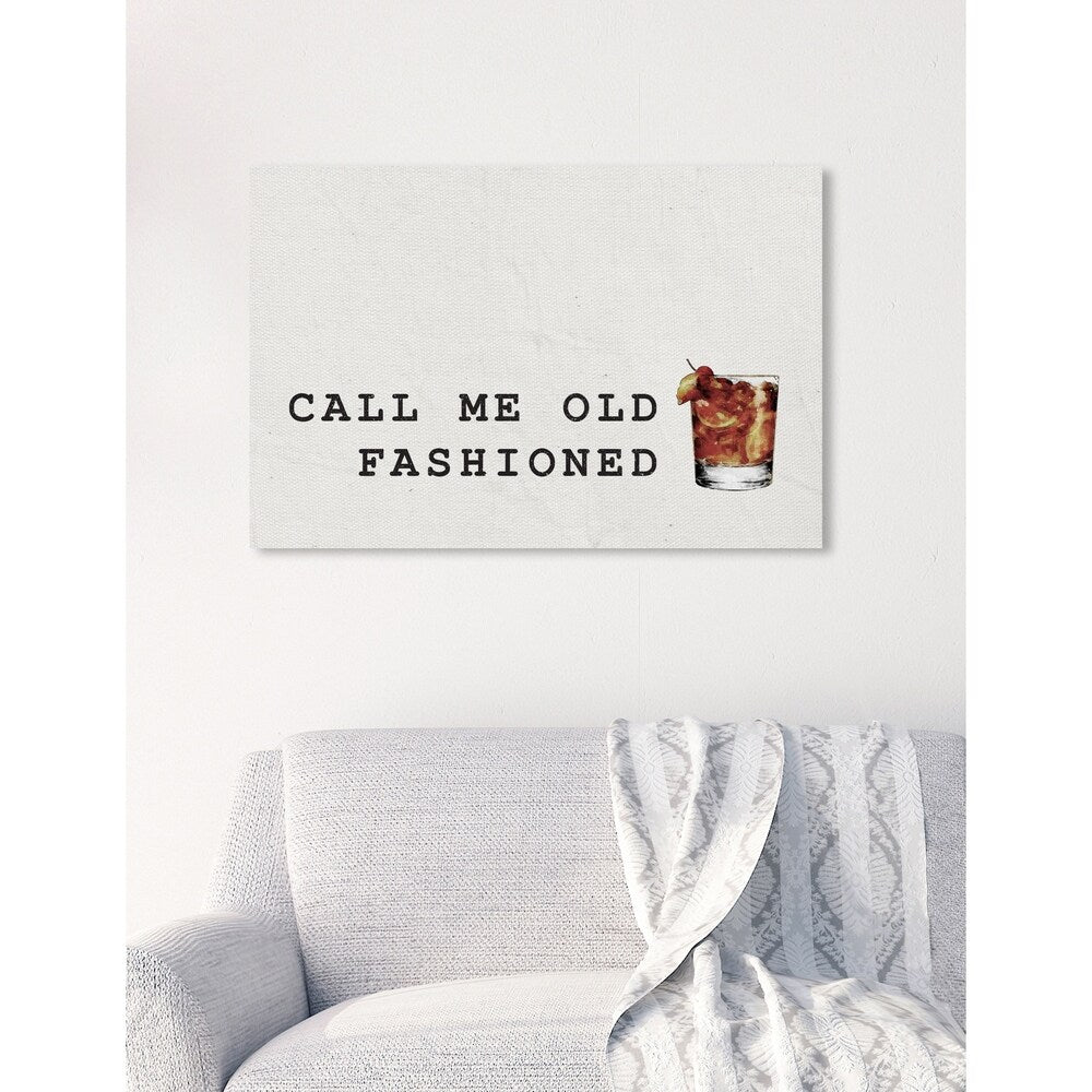 Oliver Gal 'Mr Old Fashioned' Drinks Wall Art Canvas Print