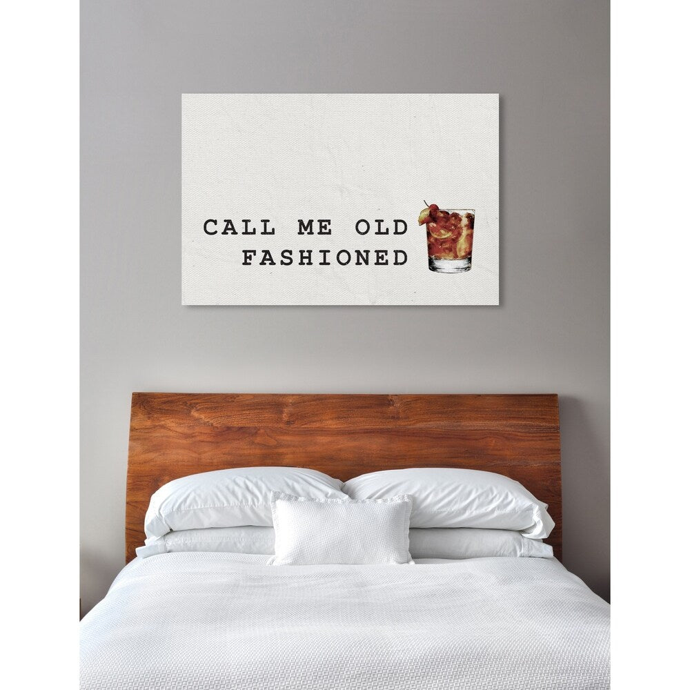 Oliver Gal 'Mr Old Fashioned' Drinks Wall Art Canvas Print