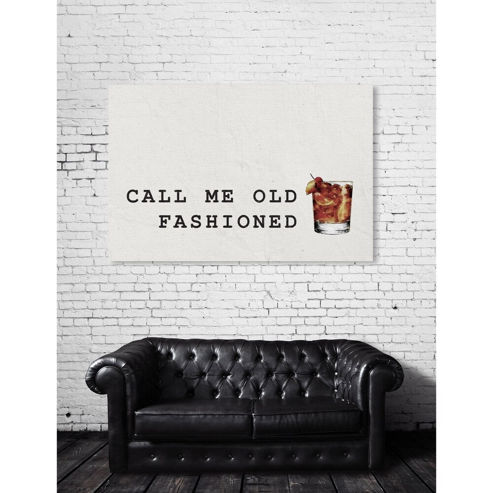 Oliver Gal 'Mr Old Fashioned' Drinks Wall Art Canvas Print