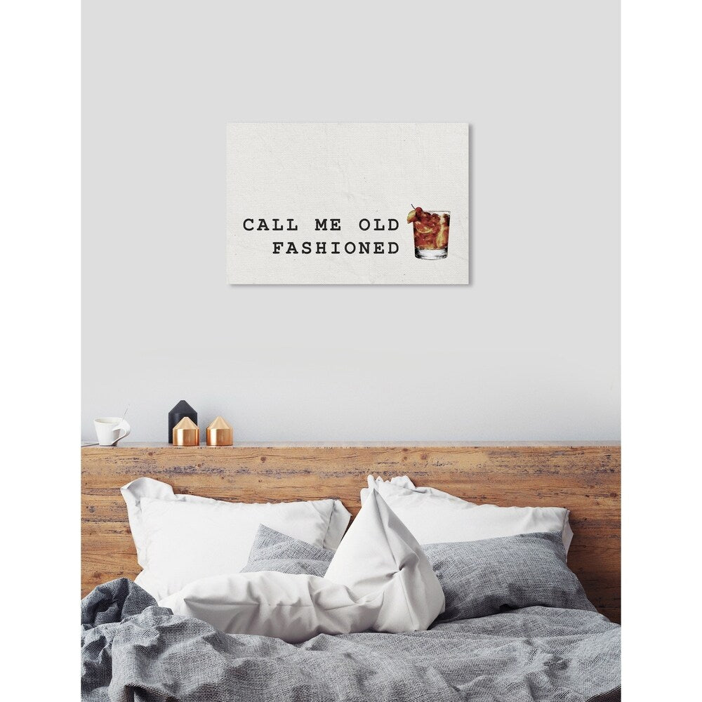 Oliver Gal 'Mr Old Fashioned' Drinks Wall Art Canvas Print