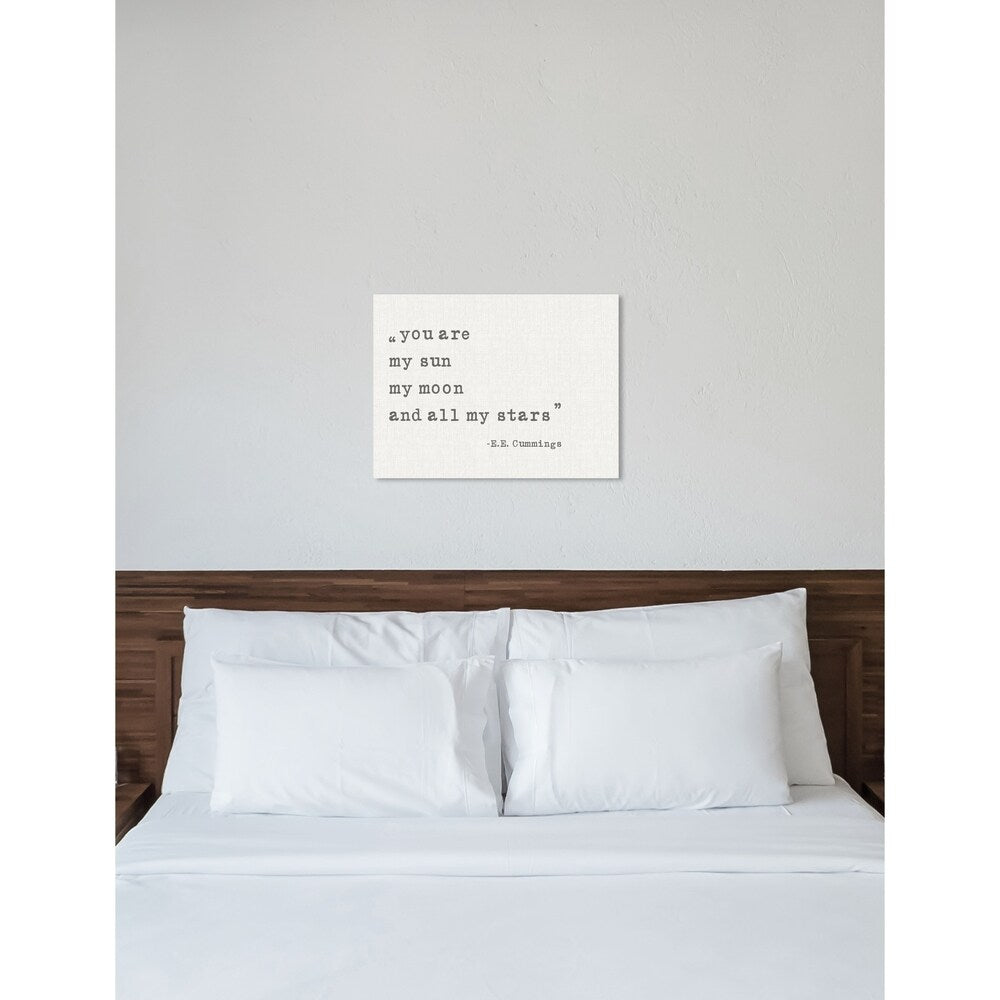 Oliver Gal 'My Sun My Moon' Typography and Quotes Wall Art Canvas Print - White
