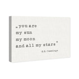 Oliver Gal 'My Sun My Moon' Typography and Quotes Wall Art Canvas Print - White