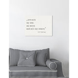 Oliver Gal 'My Sun My Moon' Typography and Quotes Wall Art Canvas Print - White