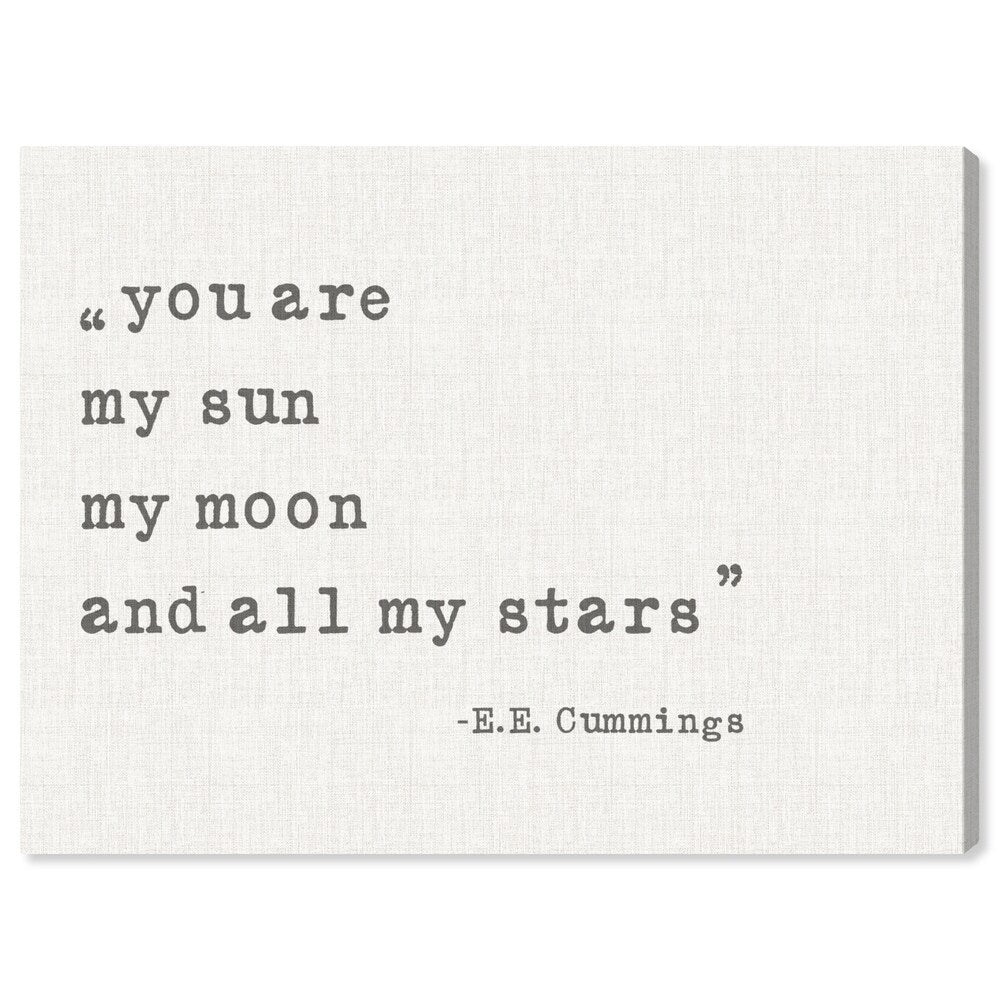 Oliver Gal 'My Sun My Moon' Typography and Quotes Wall Art Canvas Print - White