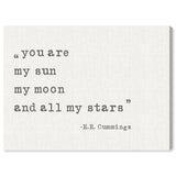 Oliver Gal 'My Sun My Moon' Typography and Quotes Wall Art Canvas Print - White
