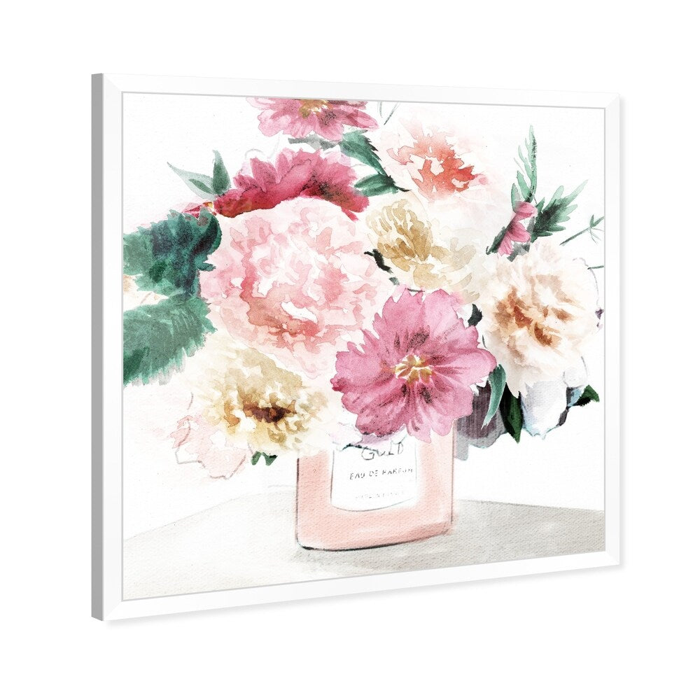 Oliver Gal 'Pastel Flowers Spring' Pink Floral Contemporary Framed Wall Art Print