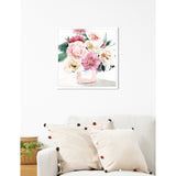 Oliver Gal 'Pastel Flowers Spring' Pink Floral Contemporary Framed Wall Art Print