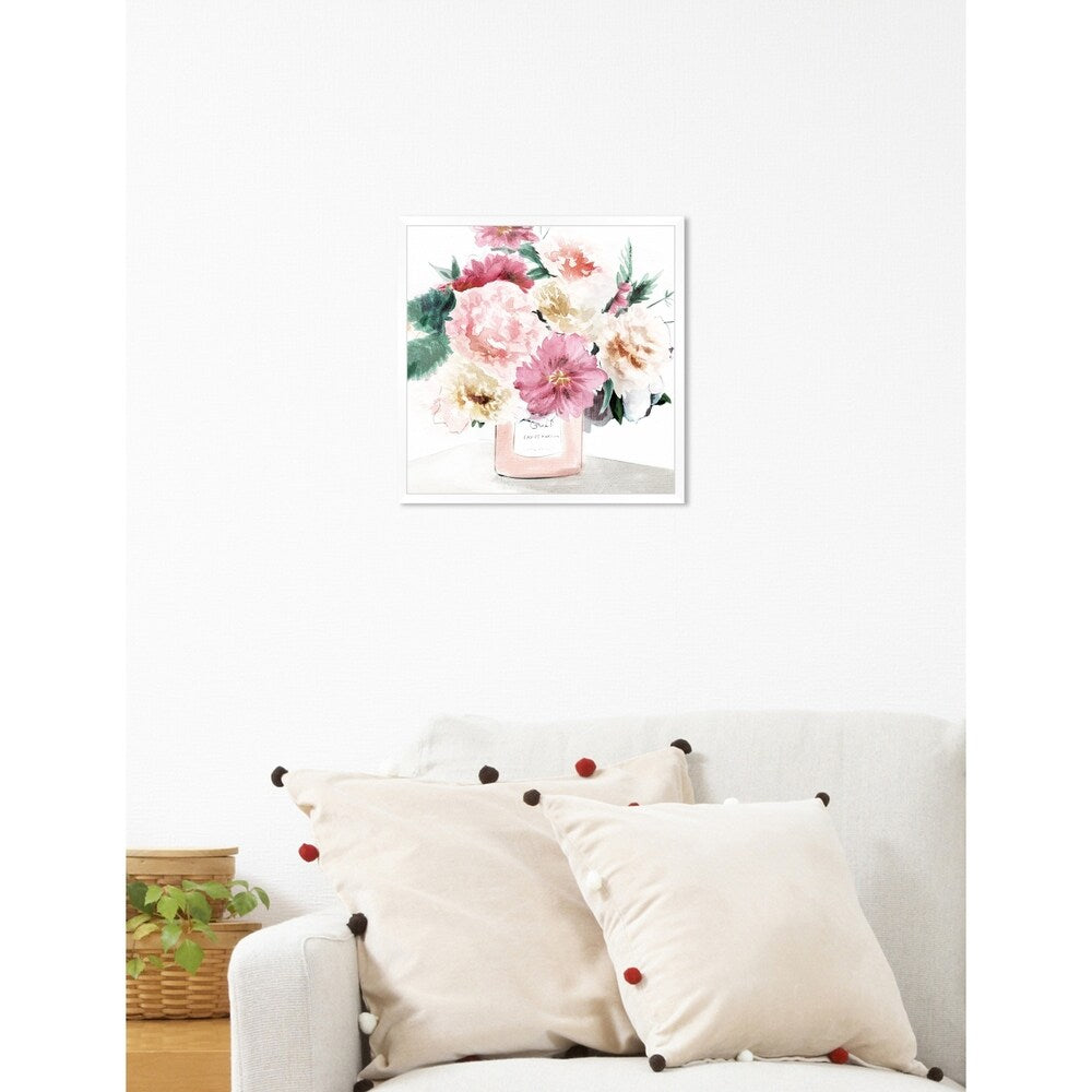 Oliver Gal 'Pastel Flowers Spring' Pink Floral Contemporary Framed Wall Art Print