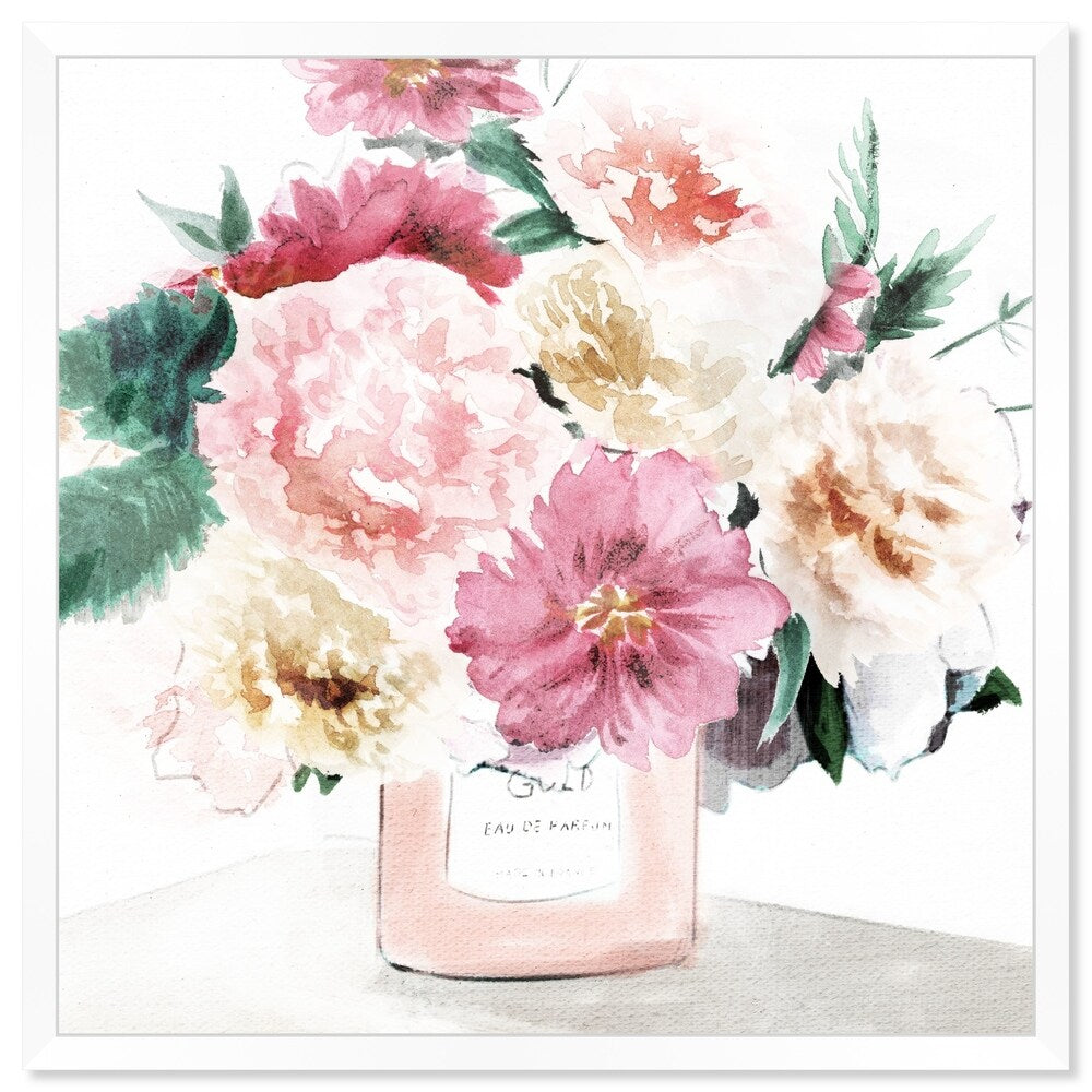 Oliver Gal 'Pastel Flowers Spring' Pink Floral Contemporary Framed Wall Art Print