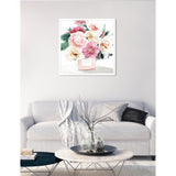 Oliver Gal 'Pastel Flowers Spring' Pink Floral Contemporary Framed Wall Art Print