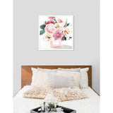Oliver Gal 'Pastel Flowers Spring' Pink Floral Contemporary Framed Wall Art Print