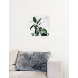 Oliver Gal 'Plant Life Marble' Floral and Botanical Wall Art Canvas Print - Green, White