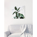 Oliver Gal 'Plant Life Marble' Floral and Botanical Wall Art Canvas Print - Green, White