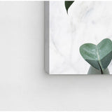Oliver Gal 'Plant Life Marble' Floral and Botanical Wall Art Canvas Print - Green, White