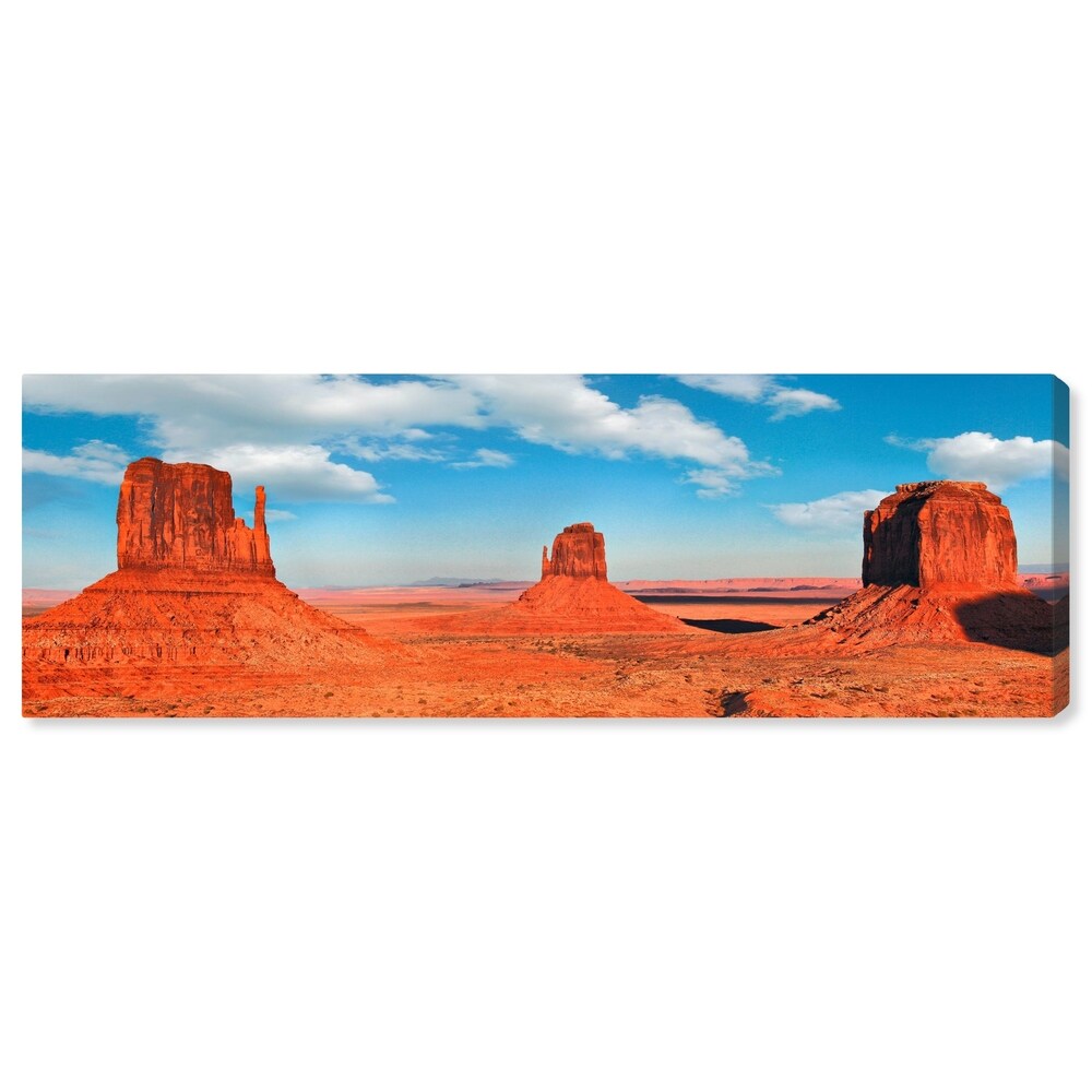 Oliver Gal 'Sai - Utah' Nature and Landscape Wall Art Canvas Print - Orange, Blue