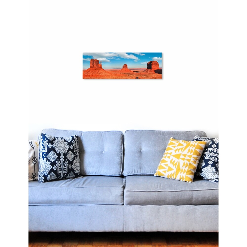 Oliver Gal 'Sai - Utah' Nature and Landscape Wall Art Canvas Print - Orange, Blue