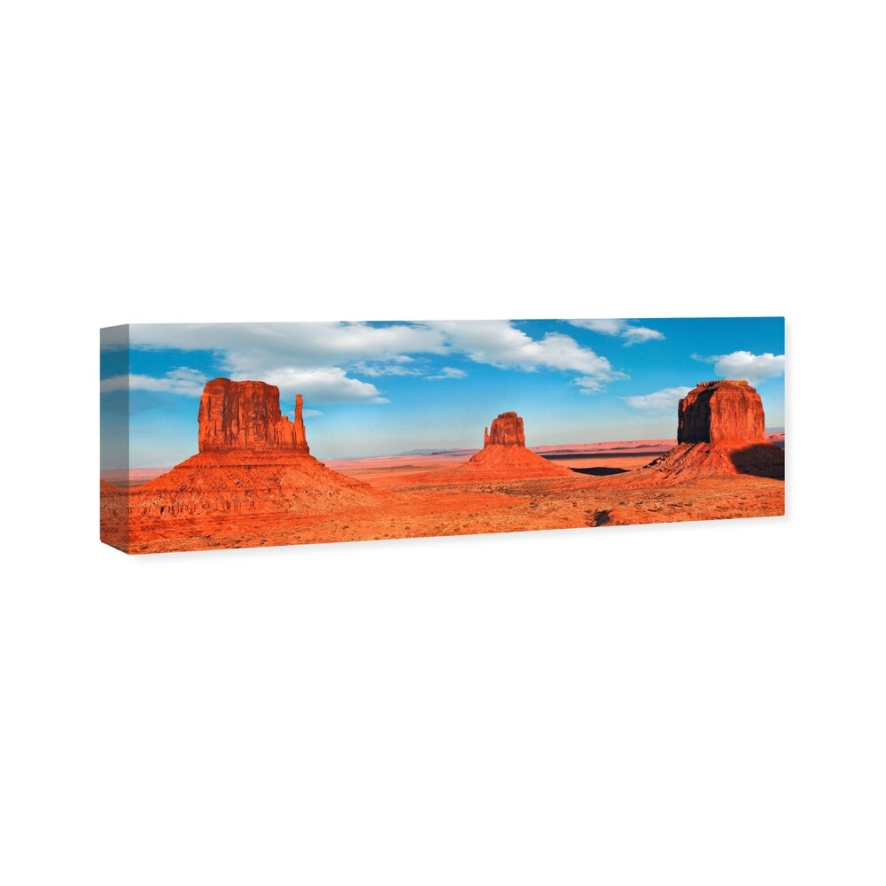 Oliver Gal 'Sai - Utah' Nature and Landscape Wall Art Canvas Print - Orange, Blue
